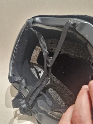 Casco de hípica negro de terciopelo, talla 58