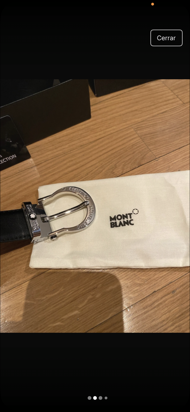 Cinturón Montblanc Negro y Plateado Sin estrenar
