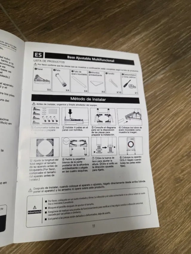 Base ajustable para electrodomésticos