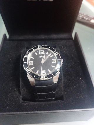Reloj Lotus Hombre Negro y Plateado