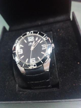 Reloj Lotus Hombre Negro y Plateado