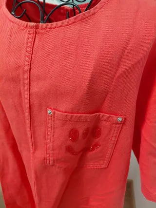 Vestido coral Parfois talla L con bolsillo