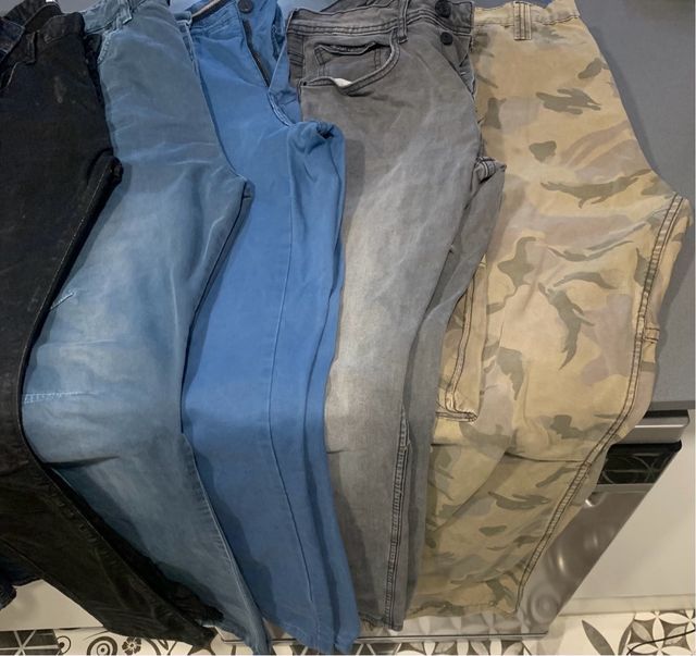 Lote 8 Pantalones Negro, Azul, Gris, Camuflaje