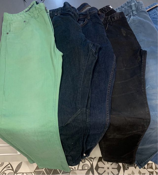 Lote 8 Pantalones Negro, Azul, Gris, Camuflaje