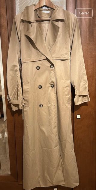 Gabardina Larga Beige, con etiqueta