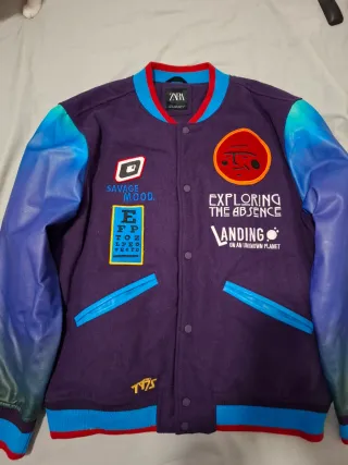 Chaqueta Zara Morado Multicolor Talla XL