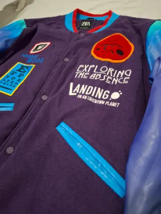 Chaqueta Zara Morado Multicolor Talla XL