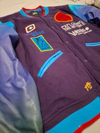 Chaqueta Zara Morado Multicolor Talla XL