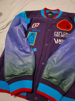 Chaqueta Zara Morado Multicolor Talla XL