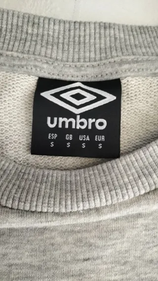 Sudadera Umbro Manga Larga Mujer Gris y rosa