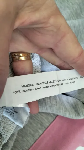 Sudadera Umbro Manga Larga Mujer Gris y rosa