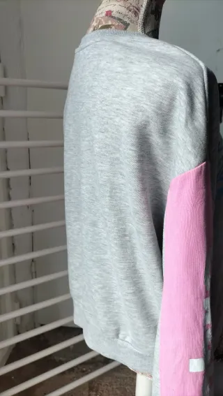 Sudadera Umbro Manga Larga Mujer Gris y rosa