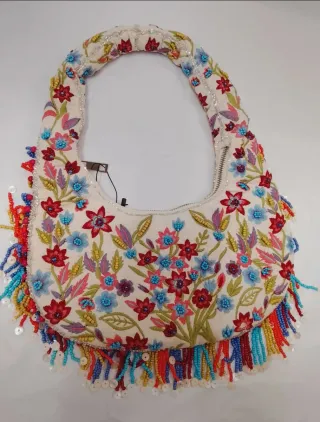 Bolso Zara Home bordado flores