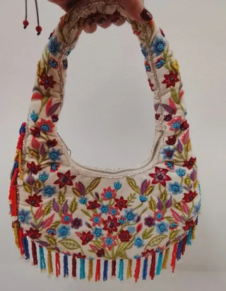 Bolso Zara Home bordado flores