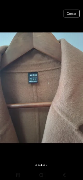 Abrigo largo lana beige talla M. A estrenar.
