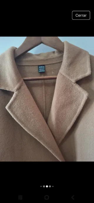 Abrigo largo lana beige talla M. A estrenar.