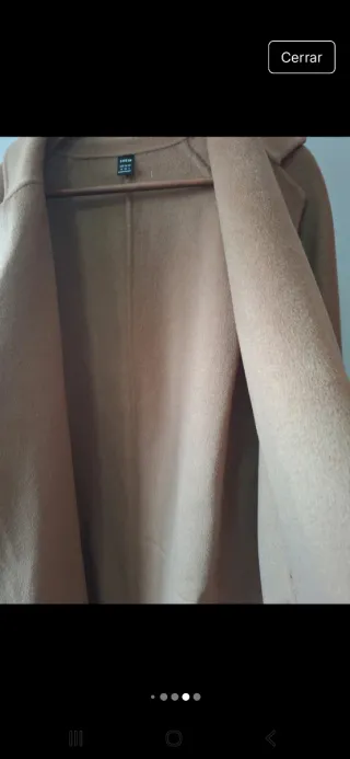 Abrigo largo lana beige talla M. A estrenar.