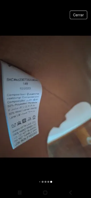 Abrigo largo lana beige talla M. A estrenar.