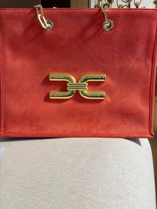 Bolso elegante rojo coral