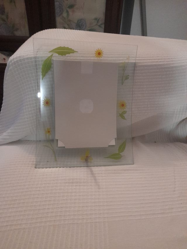 Marco de fotos cristal y metal.