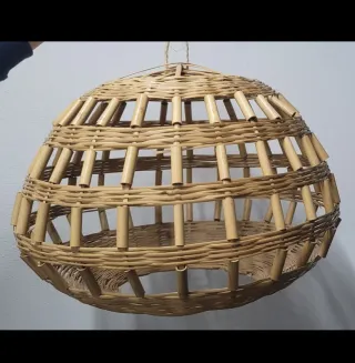 Lámpara colgante mimbre