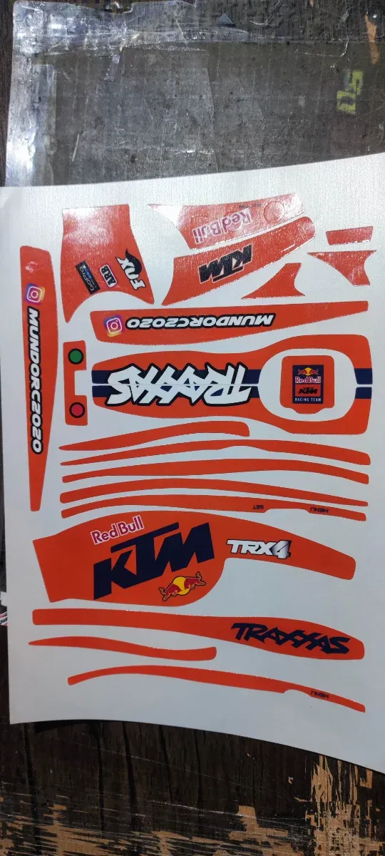 Pegatinas para emisora tqi Traxxas 2 y 5 canales..