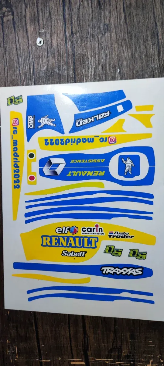 Pegatinas para emisora tqi Traxxas 2 y 5 canales..