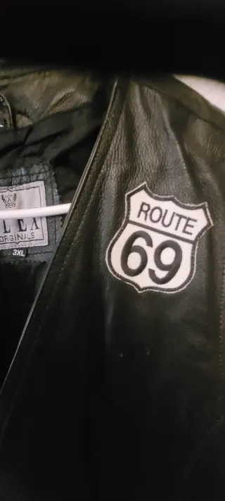 Chaleco de cuero Honda motero