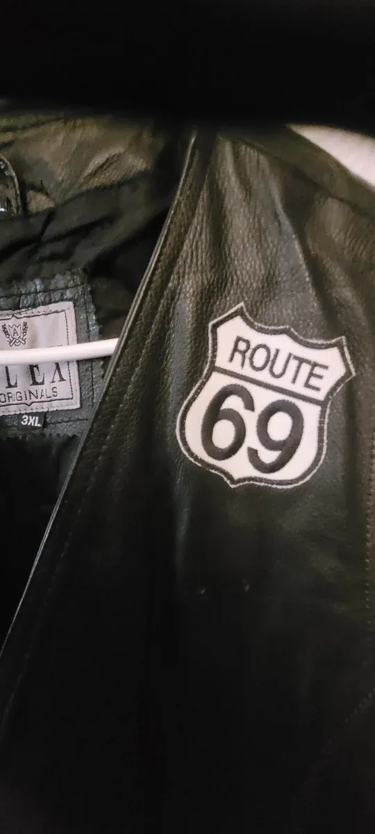 Chaleco de cuero Honda motero