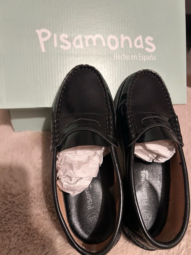 Mocasines Pisamonas Negros Talla 30