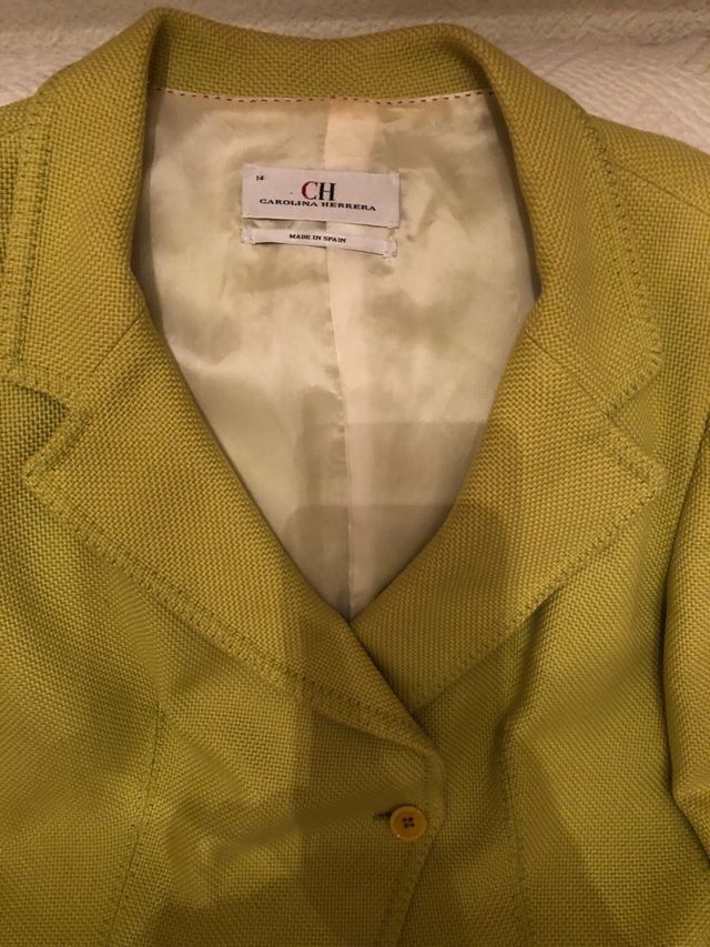 Chaqueta Carolina Herrera Mujer Talla 14 Verde