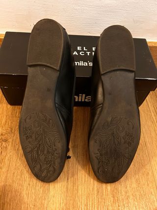 Manoletinas negras con lazo