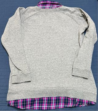 Felpa College Varsity con Finta Camicia