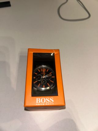 Reloj Hugo Boss Hombre Quartz Negro Naranja