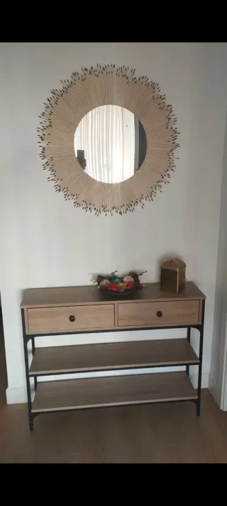 Specchio riccio beige e nero XXL