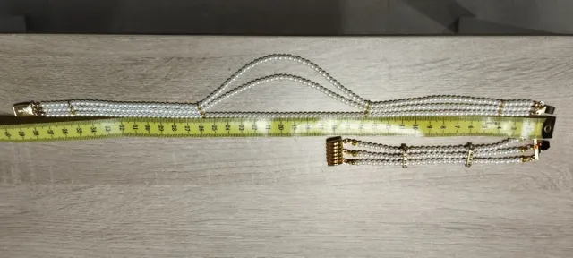 Conjunto Collar y Pulsera Perla y Oro Fallera