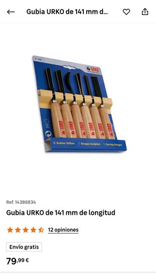 Gubias URKO 141mm (Set 6 piezas)