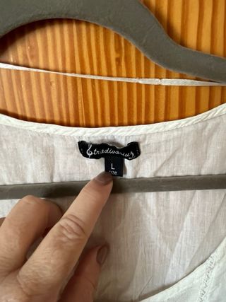 Blusa blanca Stradivarius Talla L