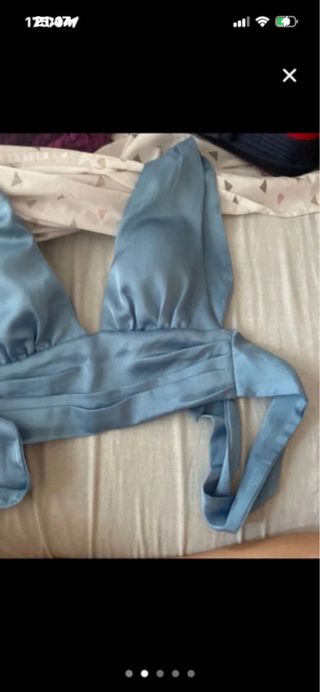 Falda Stradivarius Talla M, Top elegante y Bolso