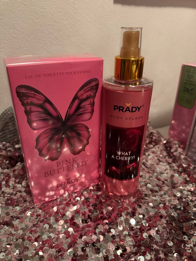 Pack Perfume Prady Mariposa Rosa y bruma corporal