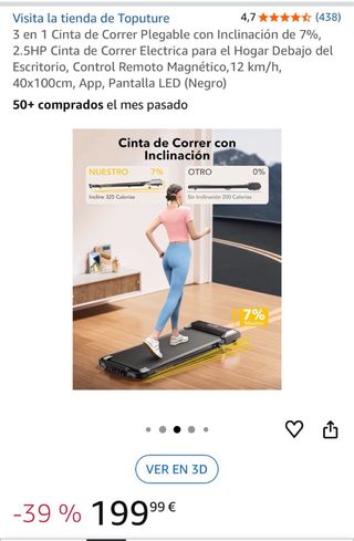 Cinta de correr plegable
