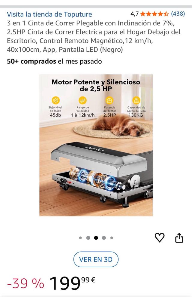 Cinta de correr plegable