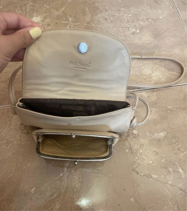 Borsa a tracolla convertibile beige