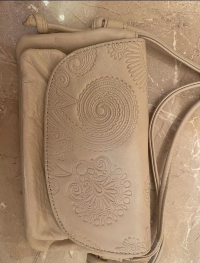 Borsa a tracolla convertibile beige