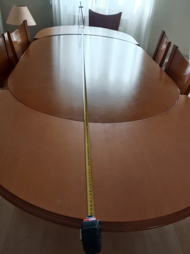 Mesa y 6 Sillas Comedor Madera cerezo