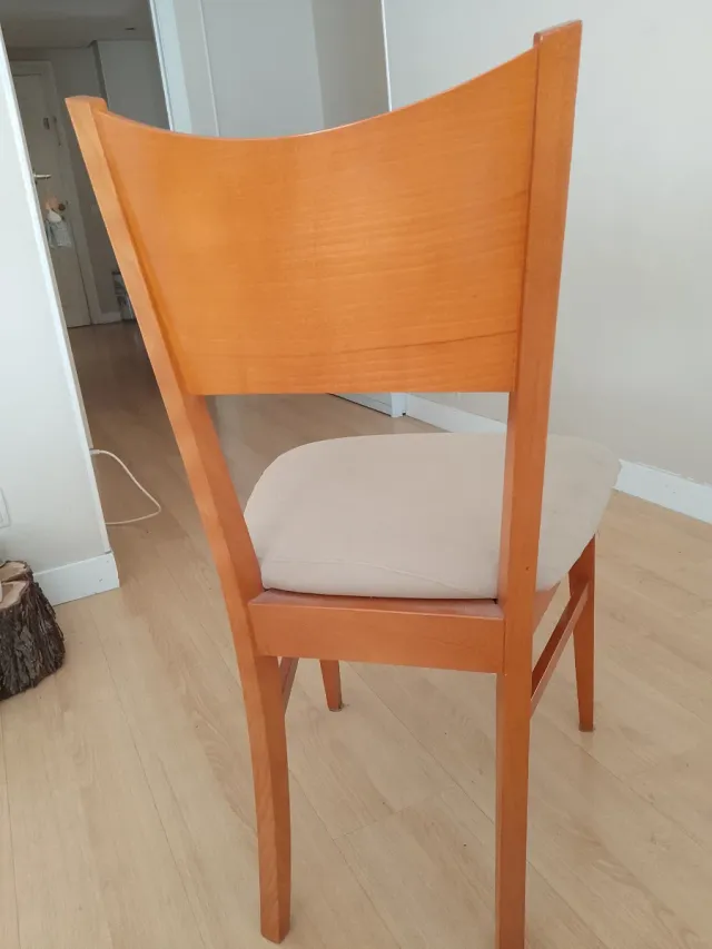 Mesa y 6 Sillas Comedor Madera cerezo