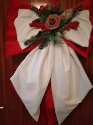 Fiocco Natalizio Rosso e Bianco