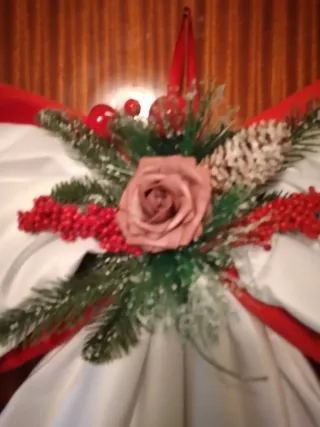 Fiocco Natalizio Rosso e Bianco