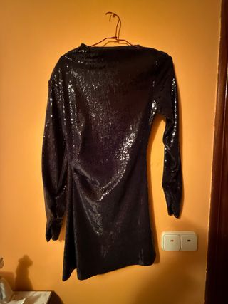 Vestido de fiesta lentejuelas negro ,dorado rojo..