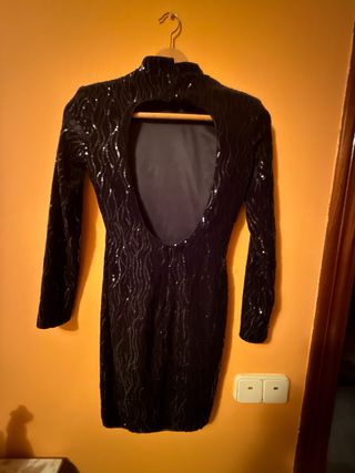 Vestido de fiesta lentejuelas negro ,dorado rojo..